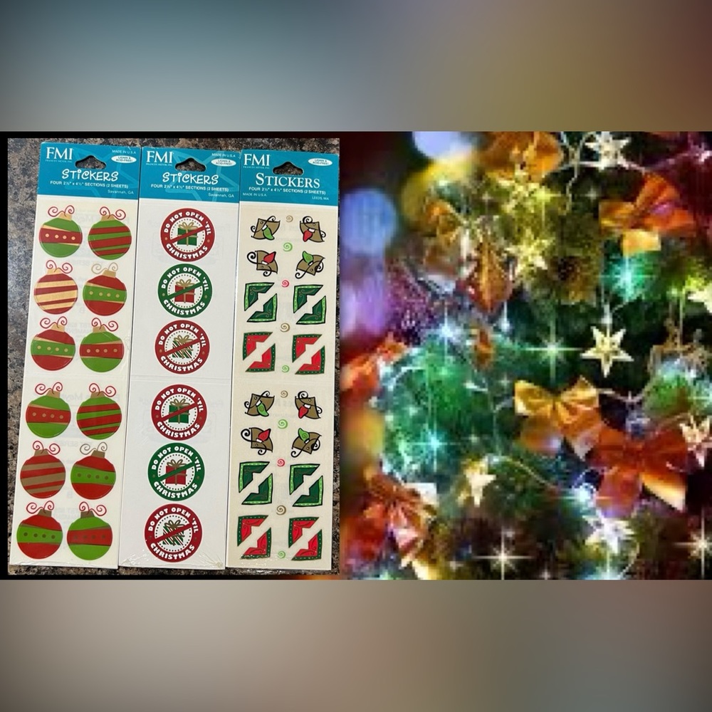 $3 CHRISTMAS STICKER SET. NEW AND SEALED. $3 IF BUNDLED